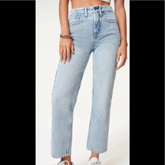 Good American Good Heritage Straight Leg Jeans Blue951 Size 2/26 - Picture 1 of 9